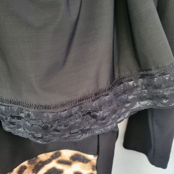 Chico's Small sz 6 S/M 0.5 So Slimming Animal Print Dress Leopard Lined zip EUC - Picture 9 of 10